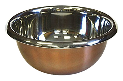 ZUCCOR ZBMCL Premium Stainless Steel Mixing Bowl with Copper Plated Exterior, 6.3 qt./6000ml Capacity