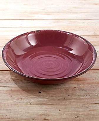 Rustic Melamine Serving Bowls. Vintage Distressed Tableware. Plum.. oversized vintage style Bowl. by Unique's Shop