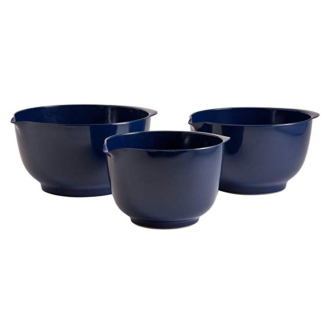 Gourmac Melamine Mixing Bowl Set: 2, 3 and 4 Liters, (Cobalt)