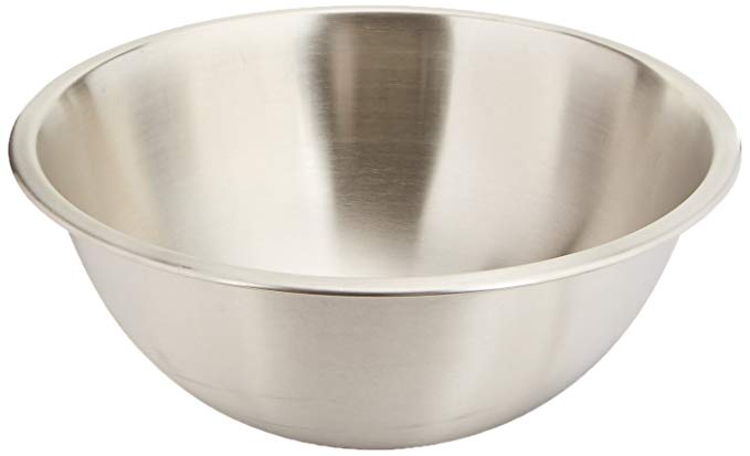 Crestware 8-Quart Stainless Steel Professional Mixing Bowl, 1mm Thick