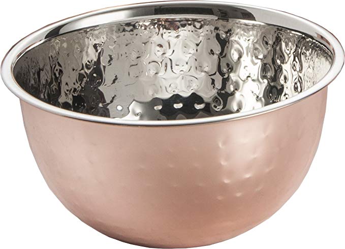 ExcelSteel Professional Hammered Mixing Bowl, Copper