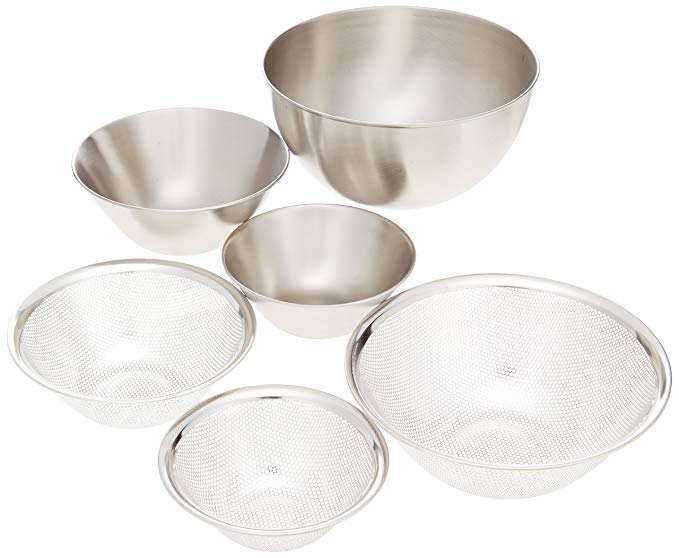 Sori Yanagi stainless bowl punchingstrain​er (16.19.23) 6pcs