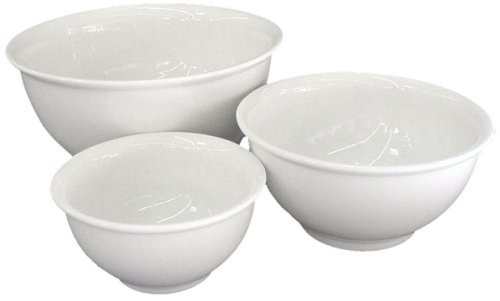 BIA Cordon Bleu 3-Piece Mixing Bowl Set, White