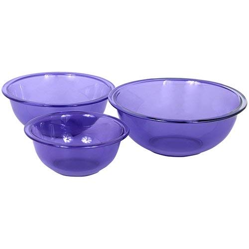 Pyrex Prepware Amethyst 3-Piece Mixing Bowl Set