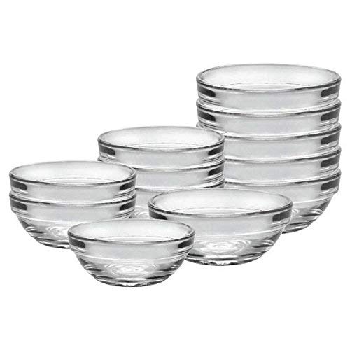 Duralex 12 Piece Bowl Set of Six, Clear