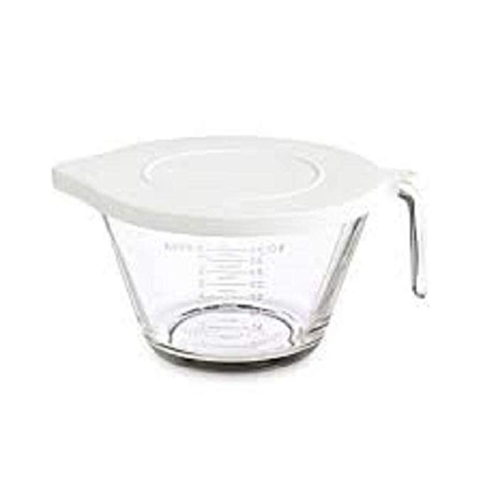 PAMPERED CHEF #2431 8 CUP GLASS CLASSIC BATTER BOWL NEW 2013 STYLE WITH LID