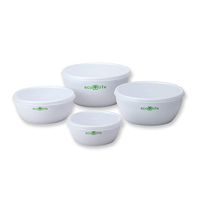 Pedrini Eco Life Mixing Bowls, Set of 4, White