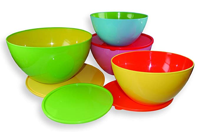 DCI 18664 DCIBOWL Bowl, 3, Green/Pink/Yellow/Blue