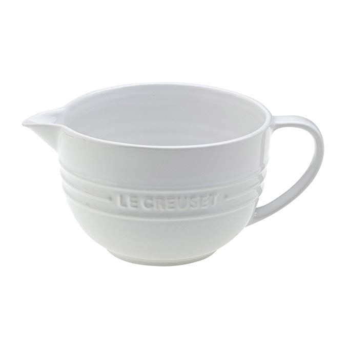 Le Creuset Stoneware 2-Quart Batter Bowl, White