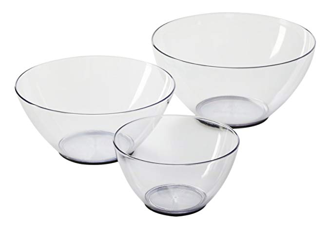 Farberware Bowl Set, Clear, Set of 3