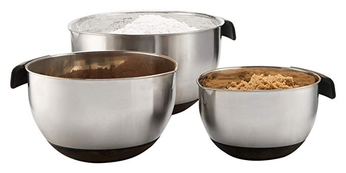 Sagler Set of 3 Stainless steel Mixing Bowls