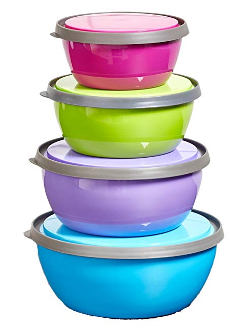 The Lakeside Collection 8-Pc. Colorful Stainless Steel Bowl Set