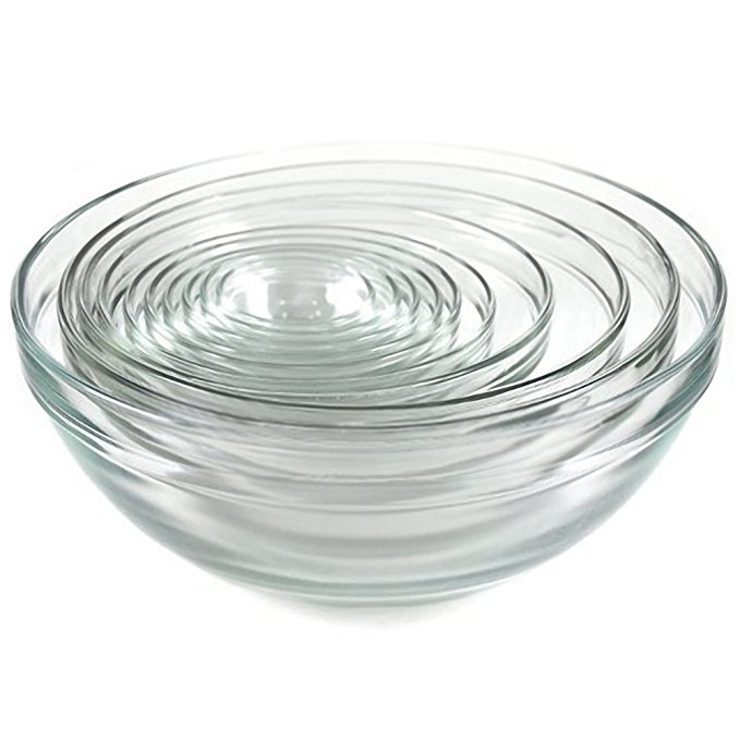 Kangaroo's 10 Pc Glass Bowl Set; Nesting Bowls, Mixing Bowls