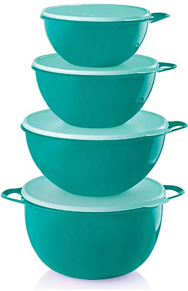 Tupperware Thatsa Bowl 4 Piece Set in Teal