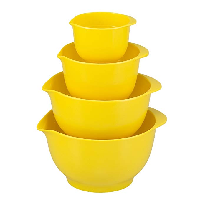 Gourmet Art 4-Piece Melamine Mini Prep Bowl, Yellow