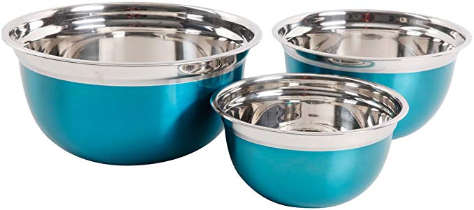 Oster Metallic Red 3-Piece Mixing Bowl Set (turquoise)