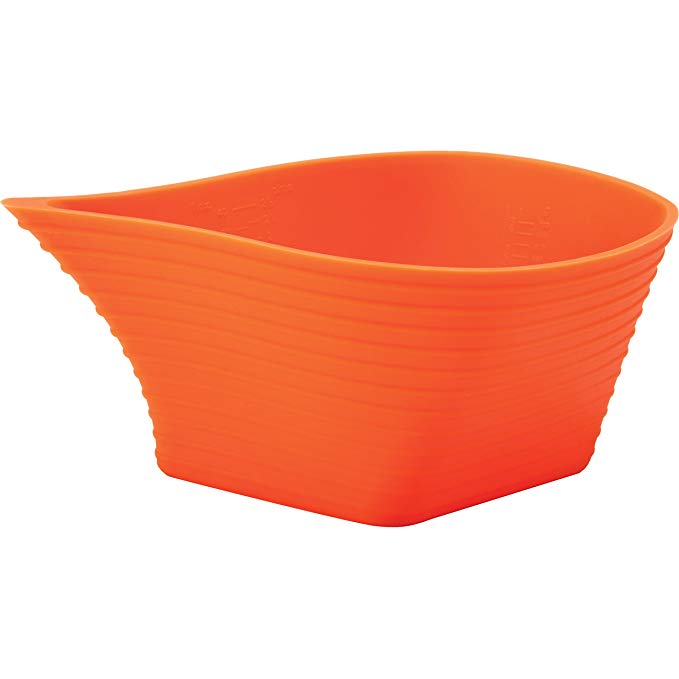 CuizineToolz Flex Pour Silicone 5-Cup Mixing Cup, Tangerine